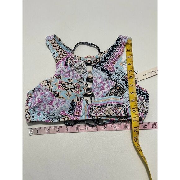 Nanette‎ Lepore Hannah High Neck Marrakesh Megerie Bikini Set Swim Pink Size 8 - Picture 7 of 16